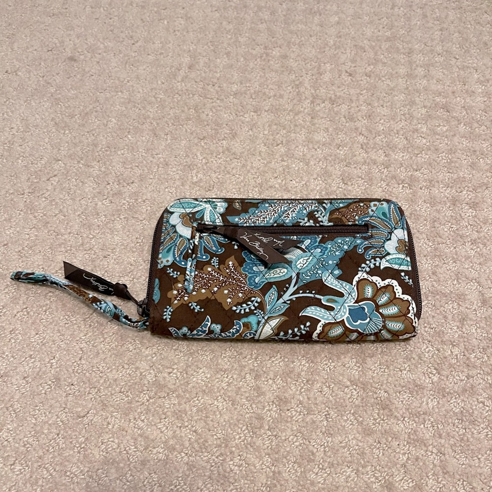 Vera Bradley Zip Around Wallet, Java Brown And Te… - image 3